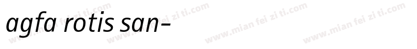 agfa rotis san字体转换